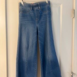 SPANX Women's Seamed Front Wide Leg Jeans in Vintage Indigo Blue| Size XS